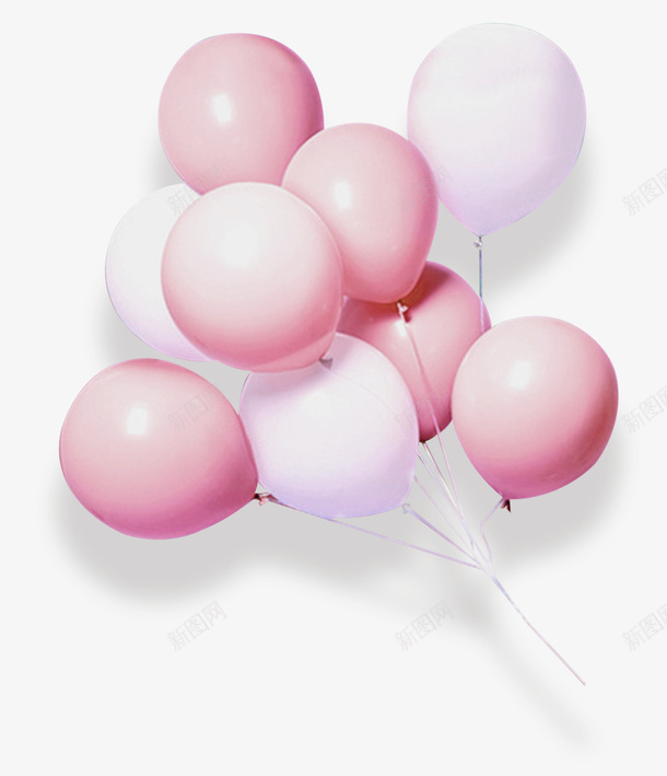 粉色的气球png免抠素材_新图网 https://ixintu.com png图形 png装饰 手绘 气球 气球墙 粉色 装饰