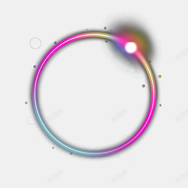 彩色光环png免抠素材_新图网 https://ixintu.com 光圈 光环 彩色 效果图 星芒 环形光效 简约