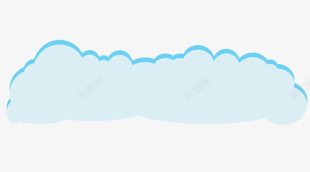 卡通云朵边框png免抠素材_新图网 https://ixintu.com 云彩 云彩边框 云朵 云朵边框 卡通 卡通边框 天空 蓝色 边框