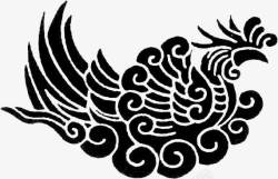 神兽底纹中国风神兽凤凰纹样高清图片