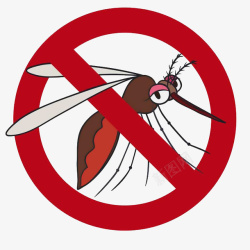 传染疾病卡通可爱的禁止蚊子传染病毒宣传图标高清图片