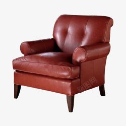 红色皮质样品装饰沙发椅高清图片