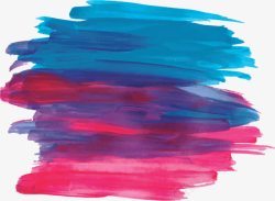 五彩色水彩背景红蓝色水彩涂鸦笔刷矢量图高清图片