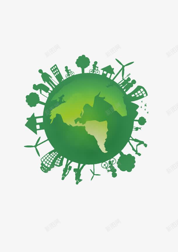 绿色地球png免抠素材_新图网 https://ixintu.com 创意地球 文明共建 环保公益 绿色地球素材 绿色大地 绿色环境 还地球一个绿色外套