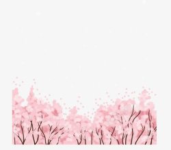 樱花底纹春天唯美樱花边框高清图片