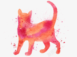 水墨画猫水彩猫高清图片