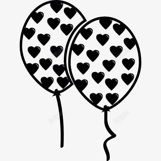 心灵的气球图标png_新图网 https://ixintu.com 可爱的情人 对心脏的形状 气球