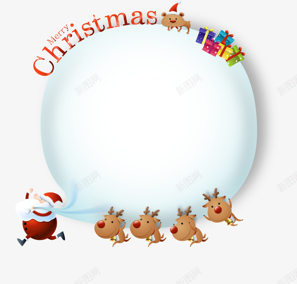 白色圣诞老人礼袋矢量图ai免抠素材_新图网 https://ixintu.com Christma Christmas Merry merry 圣诞快乐 圣诞节 矢量图 礼物袋 驯鹿 麋鹿