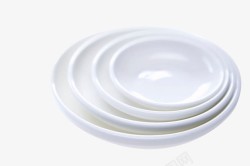 白色几何瓷器餐盘素材