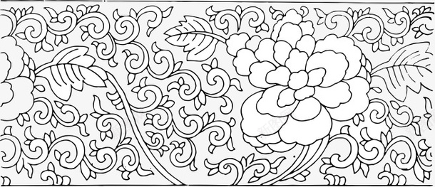 卡通手绘传统纹样花朵cdr免抠素材_新图网 https://ixintu.com 传统纹样白描 创意 卡通手绘 线条 艺术 花朵 黑色的