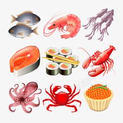螃蟹鱼类卡通下载海鲜高清图片