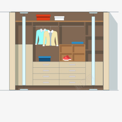 柜子衣服卡通男装和高级衣柜高清图片