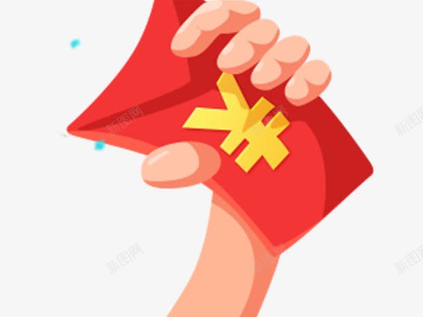 手拿着红包png免抠素材_新图网 https://ixintu.com 卡通手掌 卡通红包 手中的红包素材图片 红包