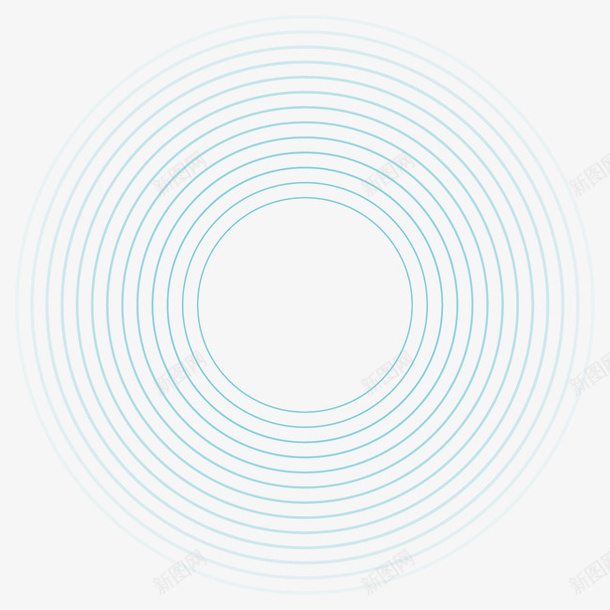 蓝色多重圆环png免抠素材_新图网 https://ixintu.com 圆圈 多重圆圈 循环 蓝色圆圈