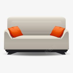美式客厅软沙发插画手绘家具沙发高清图片