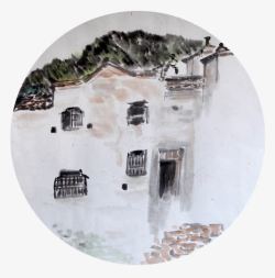 古楼风景水墨房子建筑高清图片