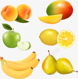 香蕉黄桃餐新鲜蔬菜水果高清图片