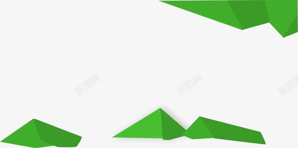 绿色几何图形装饰元素png免抠素材_新图网 https://ixintu.com 元素 几何图形 绿色 装饰