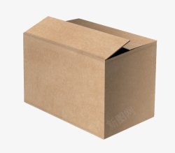 棕色纸箱半开盖纸箱子高清图片