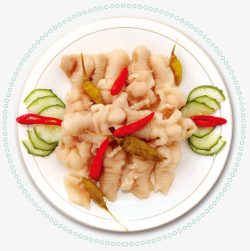 韩国特色菜盘子鸡爪黄瓜片高清图片
