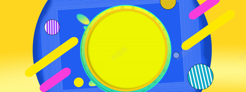 蓝色几何扁平创意方形圆环背景图jpg设计背景_新图网 https://ixintu.com 几何 创意 圆点 圆环 彩色线条 扁平 折线 按钮 方形 方框 线 线条 背景 蓝色 黄色