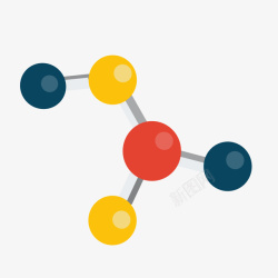 彩色分子结构素材