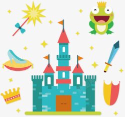 水晶城堡童话卡通高清图片