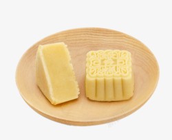 奶酪食品详情盘子中的绿豆糕高清图片