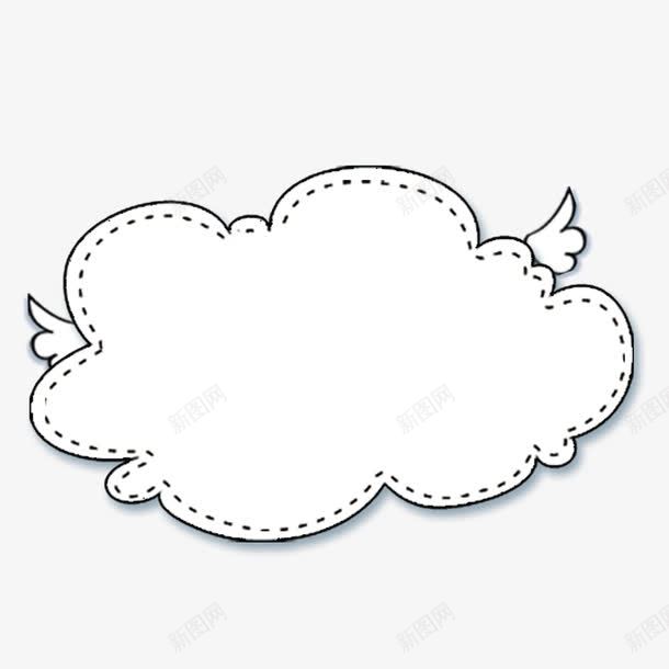 白色简约云朵边框纹理png免抠素材_新图网 https://ixintu.com 云朵 白色 简约 边框纹理
