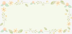 矢量自然标签绿色春季花藤框架高清图片