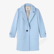 女款羊绒大衣蓝色大衣高清图片
