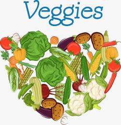安全健康一大堆的蔬菜高清图片