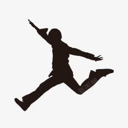 跳跃姿势卡通装饰人物剪影跳跃企业文化装图标高清图片