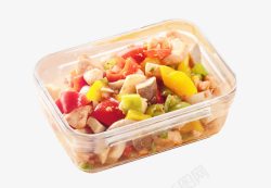 透明冷藏盒水果沙拉便当盒高清图片