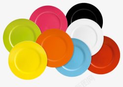 瓷餐盘彩色干净的瓷餐盘高清图片