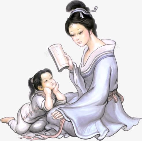 传统人物文化母女学习png免抠素材_新图网 https://ixintu.com 人物 传统 学习 文化 母女