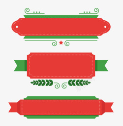 圣诞节花纹圣诞边框标签高清图片