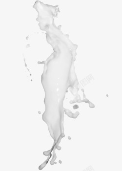白色水柱动感牛奶液体高清图片