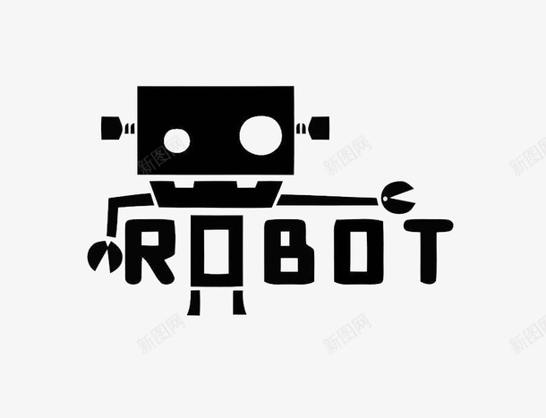 人工智能logo图标png_新图网 https://ixintu.com 人工智能logo 图标设计 机器人 标志 标识 黑色logo