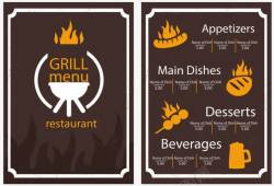 烧烤菜谱设计快餐店菜单模板高清图片