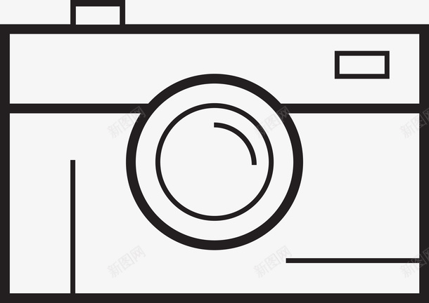 黑白简约相机图标png_新图网 https://ixintu.com 微单 拍照 摄影 相机 矢量相机图标免费下载 运动相机