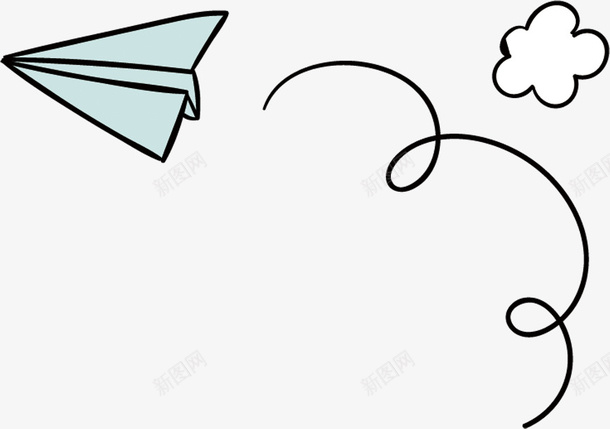 飞机装饰插画png免抠素材_新图网 https://ixintu.com 插画 素材 装饰 飞机