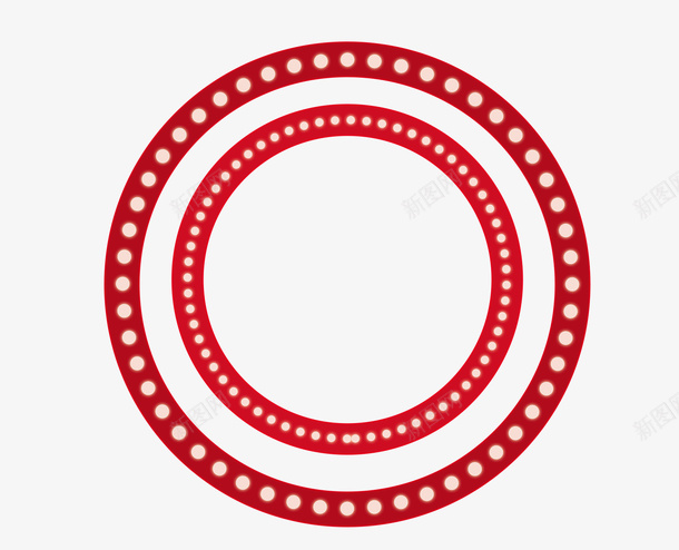 一个红色圆圈psd免抠素材_新图网 https://ixintu.com 圆圈 圆形 大圈套小 红色 装饰 霓虹PSD 霓虹灯 霓虹素材PSD