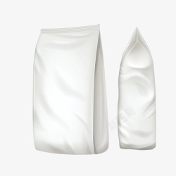 塑料袋封口白色手绘包装袋高清图片