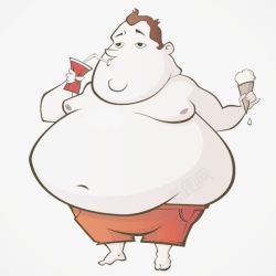 大胖子喝可乐的大胖子高清图片