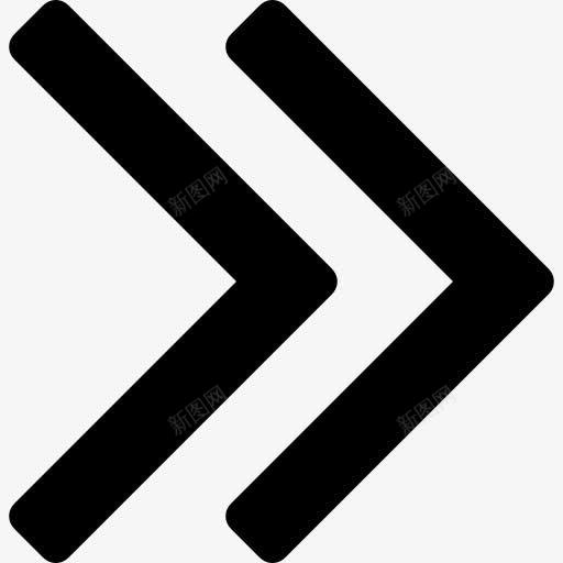 双角指向右图标png_新图网 https://ixintu.com 两 双指向 右方向 夫妇 箭头 角