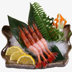 日式芥末大虾特色生虾刺身高清图片