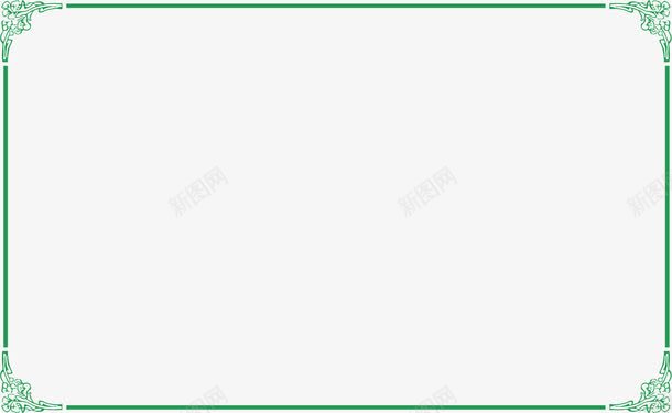 绿色边框png免抠素材_新图网 https://ixintu.com 卡通 欧式 绿色 表彰边框 边框