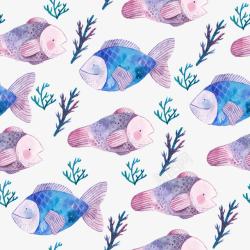 紫色鱼海生物底纹高清图片