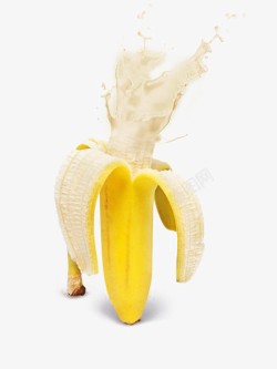 夏季香蕉香蕉牛奶高清图片
